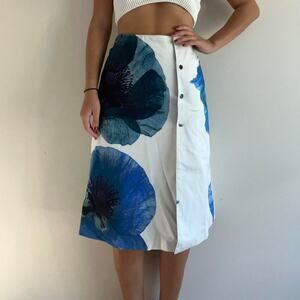 Floral print midi skirt Brand mauve Size 0